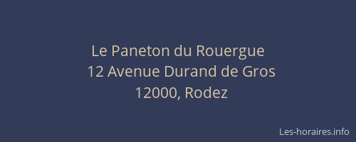 Le Paneton du Rouergue