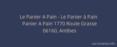 Le Panier A Pain - Le Panier à Pain