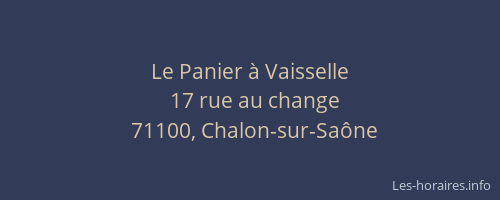 Le Panier à Vaisselle
