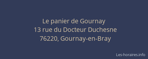 Le panier de Gournay