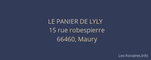 LE PANIER DE LYLY