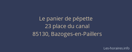Le panier de pépette