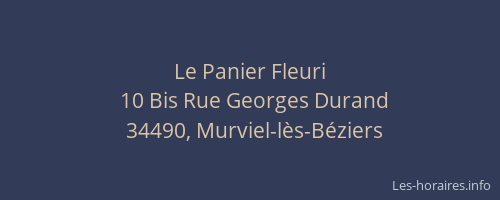 Le Panier Fleuri