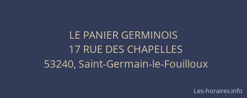 LE PANIER GERMINOIS