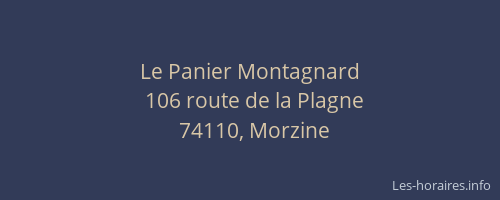 Le Panier Montagnard