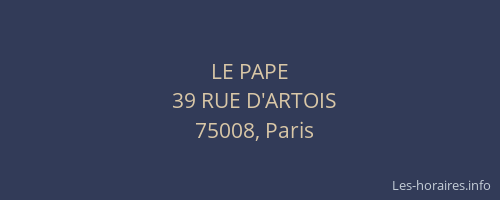 LE PAPE