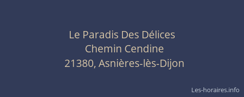 Le Paradis Des D&eacute;lices