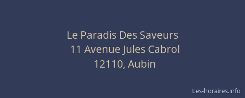 Le Paradis Des Saveurs