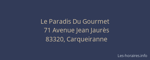 Le Paradis Du Gourmet