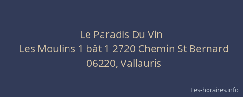 Le Paradis Du Vin