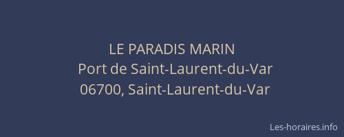 LE PARADIS MARIN