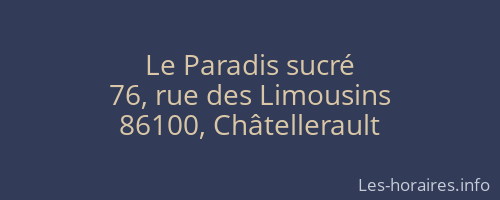 Le Paradis sucré