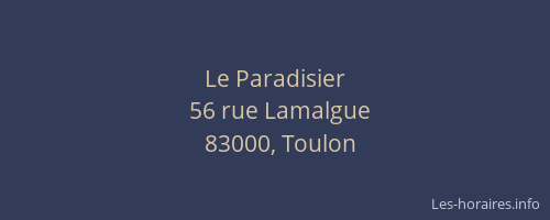Le Paradisier