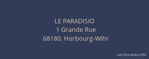 LE PARADISIO