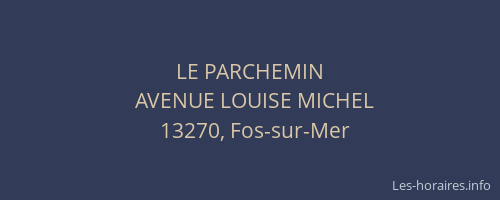 LE PARCHEMIN