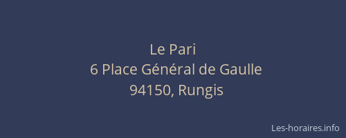 Le Pari