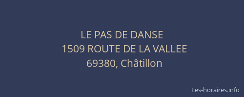 LE PAS DE DANSE