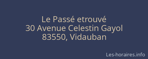 Le Passé etrouvé