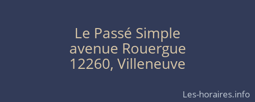 Le Passé Simple