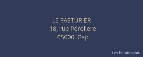 LE PASTURIER