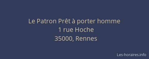 Le Patron Prêt à porter homme