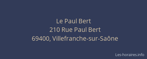 Le Paul Bert
