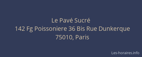 Le Pavé Sucré