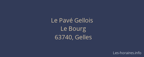 Le Pavé Gellois