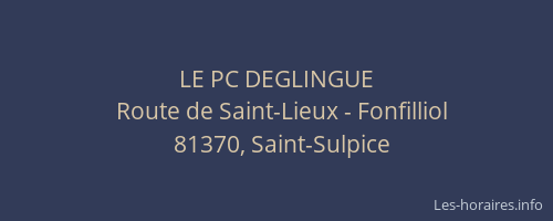 LE PC DEGLINGUE