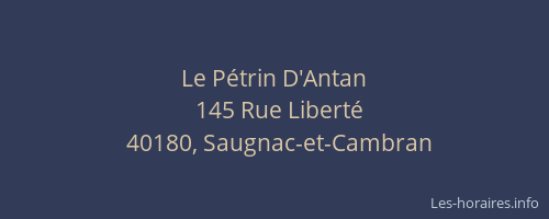 Le Pétrin D'Antan