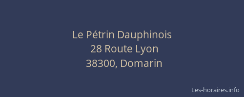 Le Pétrin Dauphinois