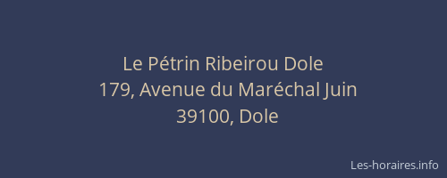 Le P&eacute;trin Ribeirou Dole