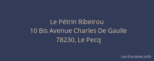 Le P&eacute;trin Ribeirou