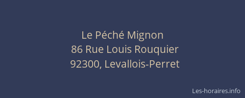 Le Péché Mignon