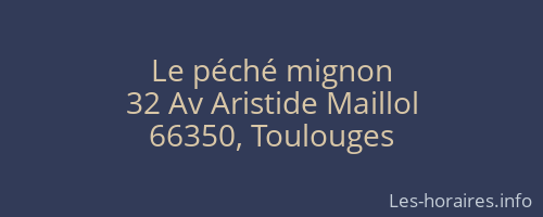 Le péché mignon