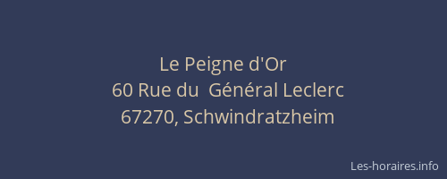Le Peigne d'Or