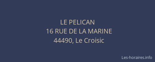 LE PELICAN
