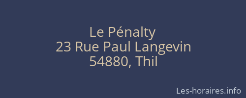 Le Pénalty