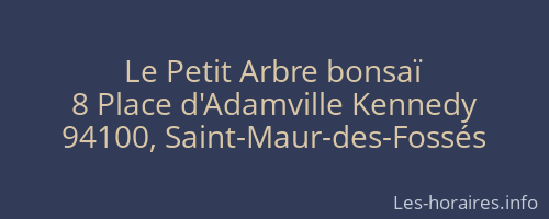 Le Petit Arbre bonsaï
