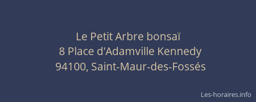 Le Petit Arbre bonsa&iuml;