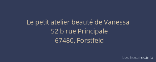 Le petit atelier beauté de Vanessa