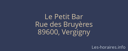Le Petit Bar