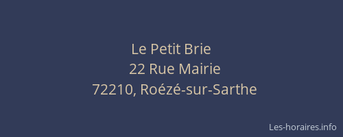 Le Petit Brie