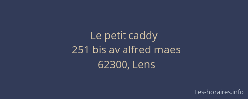 Le petit caddy