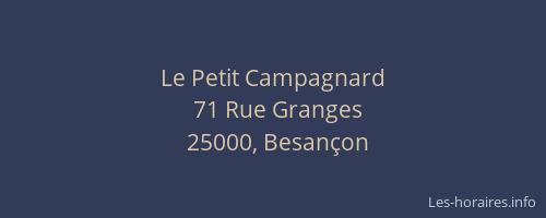 Le Petit Campagnard