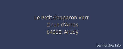 Le Petit Chaperon Vert