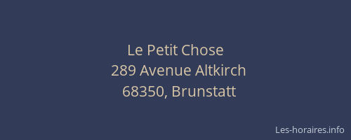 Le Petit Chose