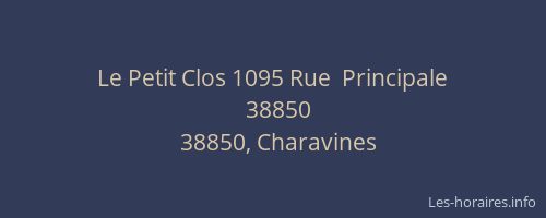 Le Petit Clos 1095 Rue  Principale