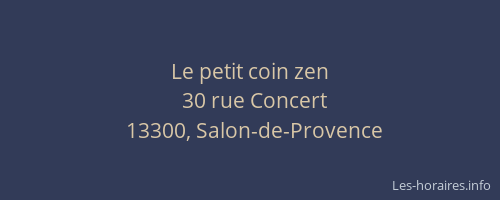 Le petit coin zen