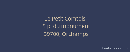 Le Petit Comtois